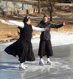 Franciscan-Sister-Concepcion-skating-on-Silver-Lake-at-Motherhouse