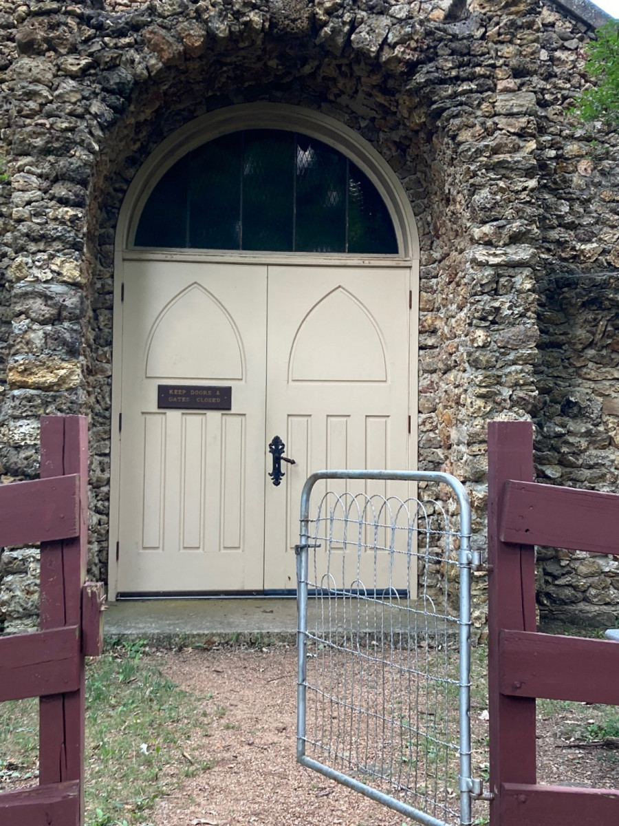 Entrance gate to St. Anne Shrine